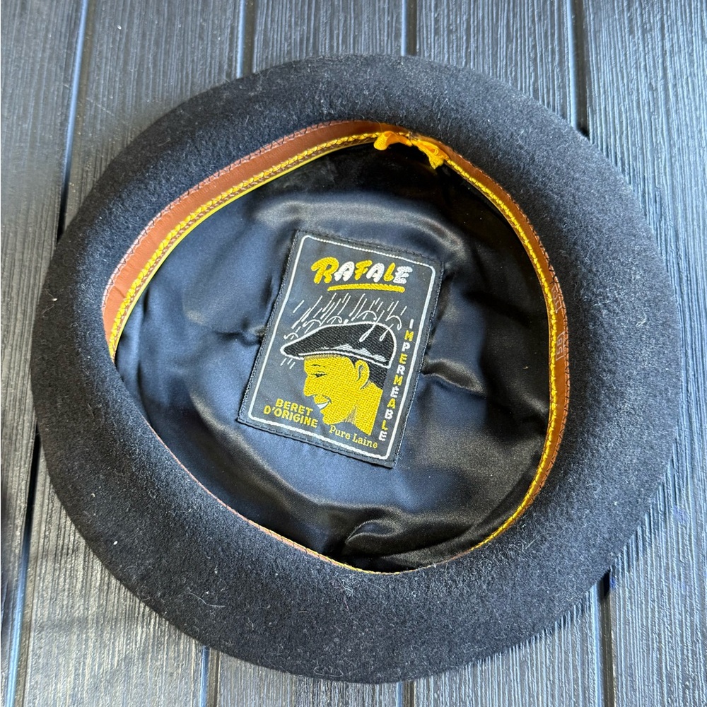 Black French Rafale Beret Hat